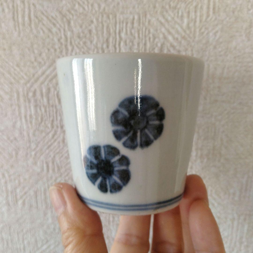古伊万里染付花散らし文蕎麦猪口江戸時代