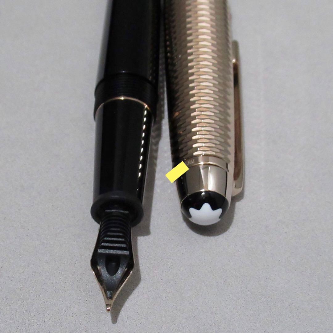 モンブラン 万年筆 145 ジオメトリー シャンパンゴールド 132505