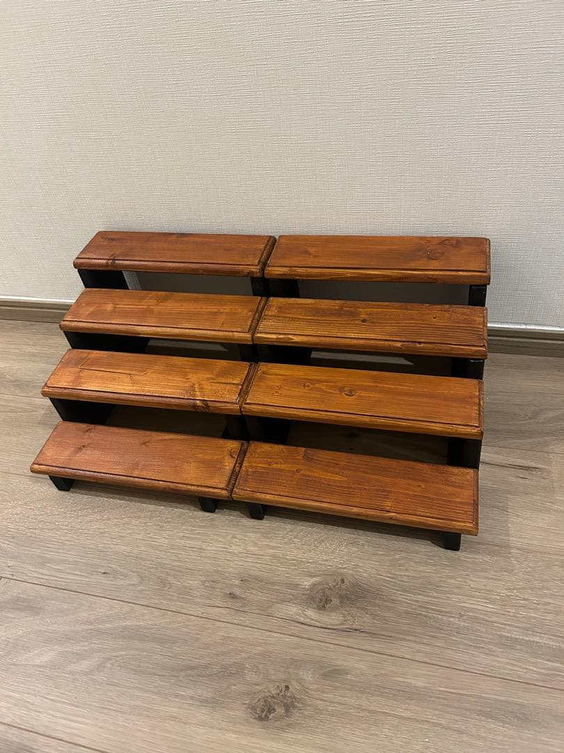 真矢 木製シェルフ　4段ラック　ウッド家具　メープルカラー