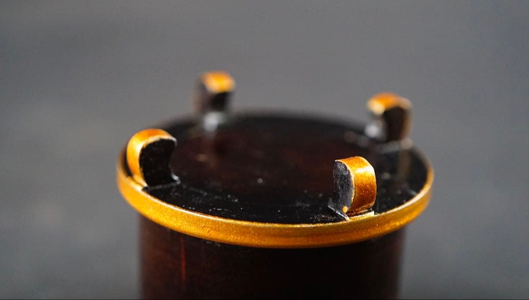 中村宗悦　初音蒔絵　鳥篭型茶器　共箱