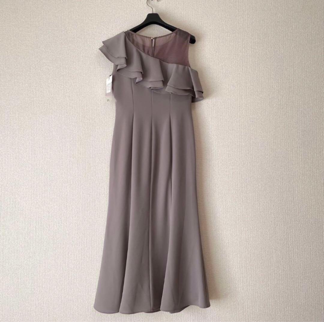 【新品未使用】AIMER アシンメトリーフリル マーメイドラインドレス