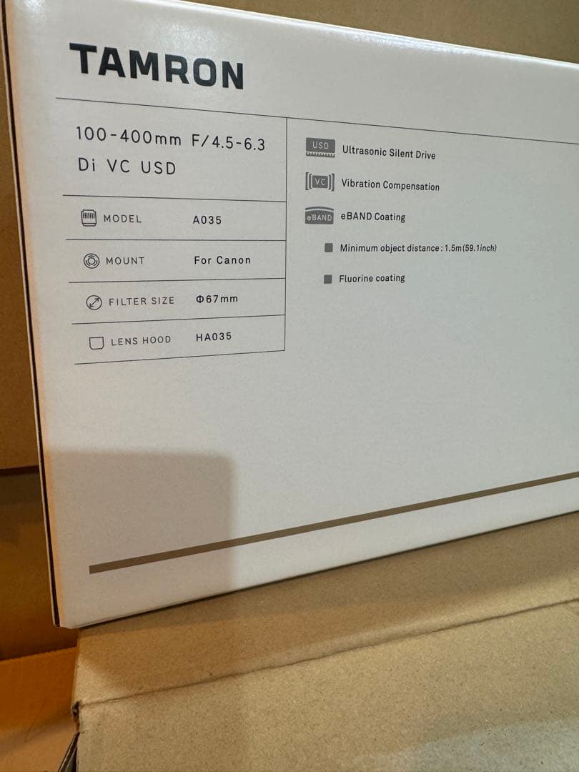 【新古品】TAMRON 超望遠ズームレンズ 100-400mm F4.5-6.3