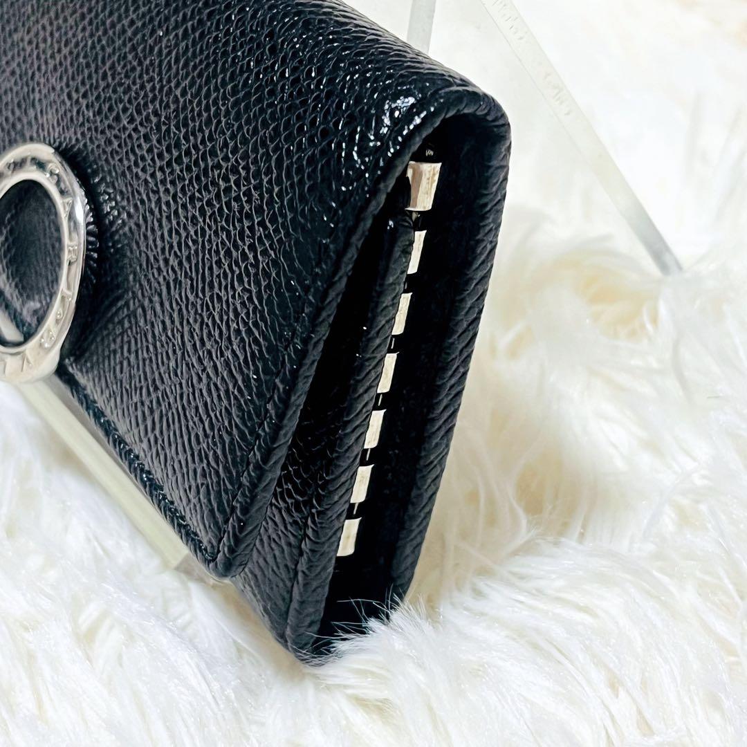 ✨極美品✨ BVLGARI キーケース レザー 6連 キーリング ブラック 男女