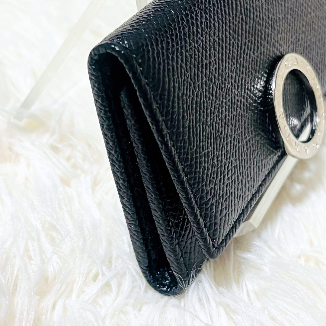 ✨極美品✨ BVLGARI キーケース レザー 6連 キーリング ブラック 男女