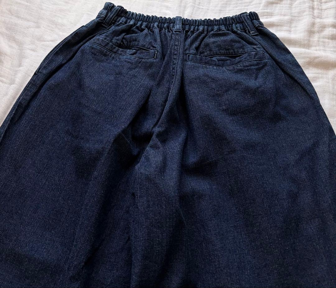 HARVESTY ワイドエッグデニムロングパンツ