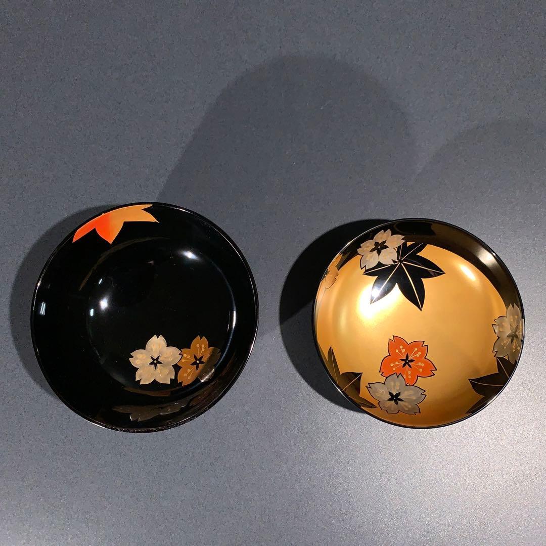 輪島塗　吸物椀5客　春秋　桜紅葉　お祝い　R0813