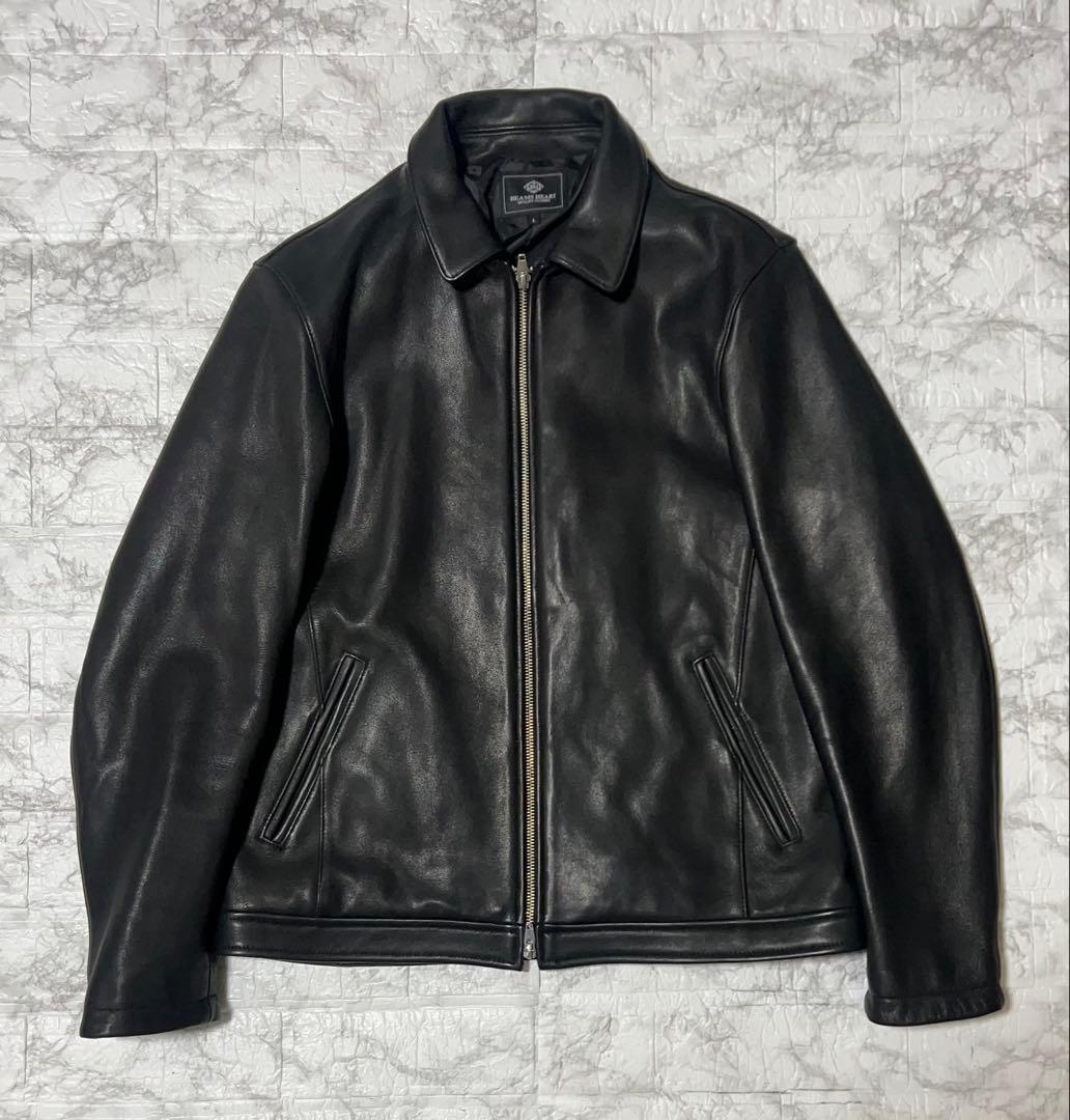 近年モデル BEAMS HEART ラムレザージャケット　Lサイズ