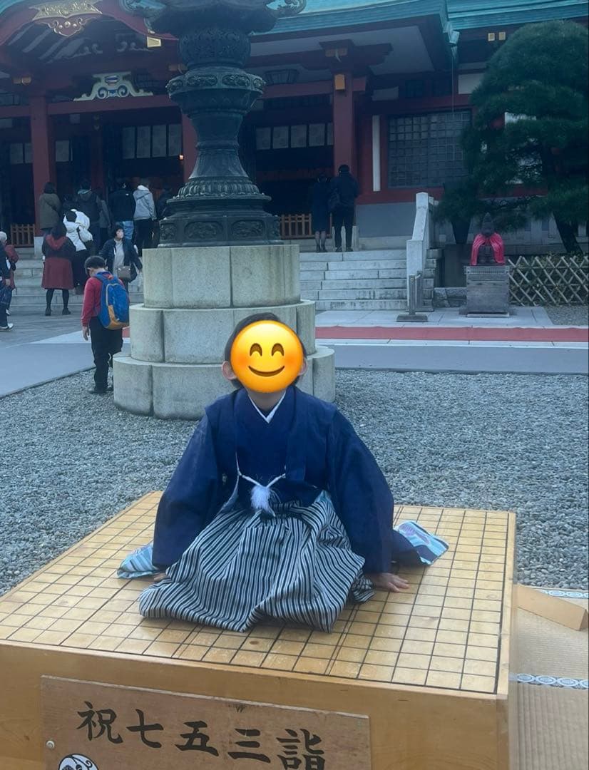 現行品　2024年購入　5歳用　鷹宝船・紺 七五三着物セット 110-120cm