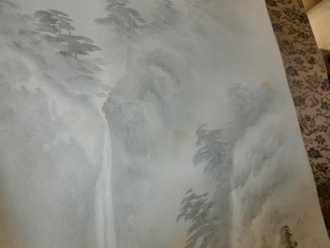 水墨画 水墨山水 春水画