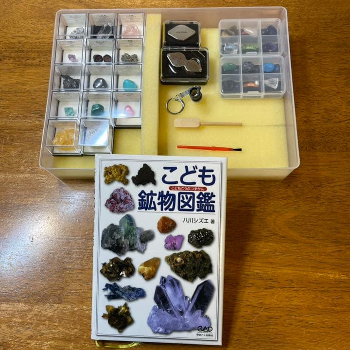 鉱物コレクション　&  図鑑　ルーペ