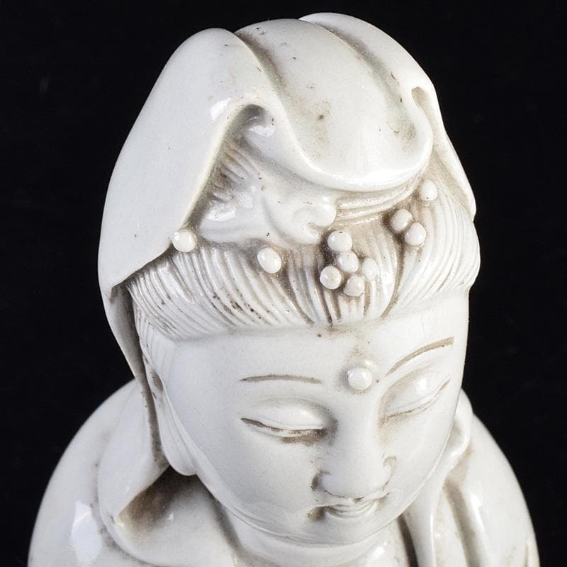 中国　徳化窯白磁　観音菩薩像　C　7889E