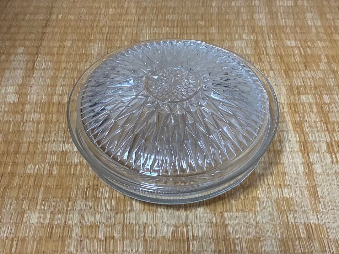 切子 気泡 ギヤマン カットガラス皿 ガラス蓋物 ボンボニエール 時代物