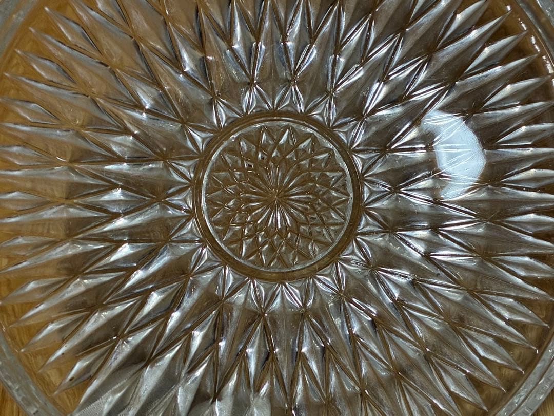 切子 気泡 ギヤマン カットガラス皿 ガラス蓋物 ボンボニエール 時代物