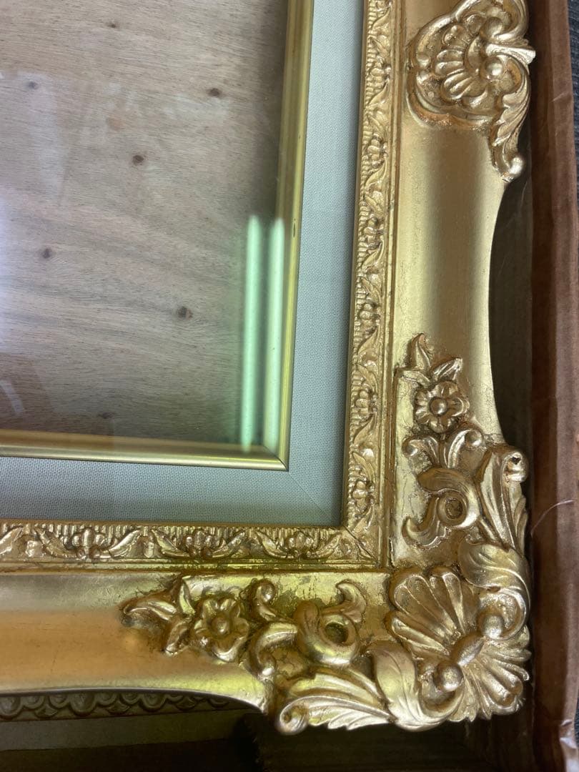 豪華金装飾 油彩額縁 ゴールドフレーム 箱付き