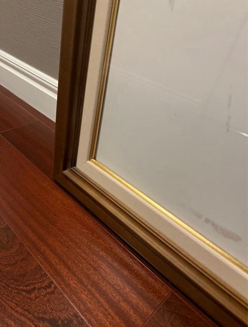 未使用 高級 特大 額縁 アンティーク ビンテージ 木製 紐