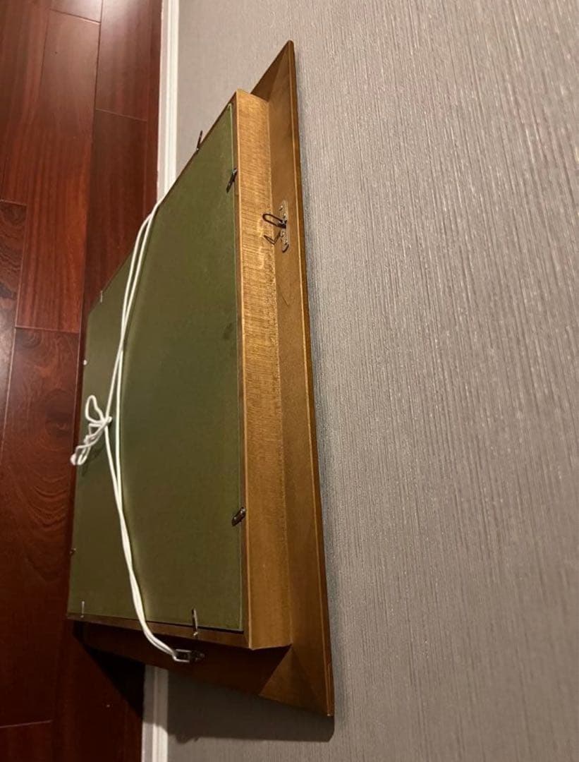 未使用 高級 特大 額縁 アンティーク ビンテージ 木製 紐