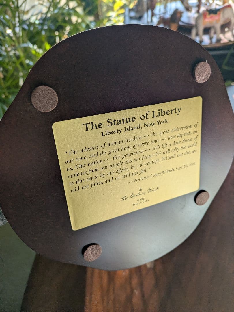 希少 公式限定品！美しい 自由の女神 像 証明書付 アメリカ