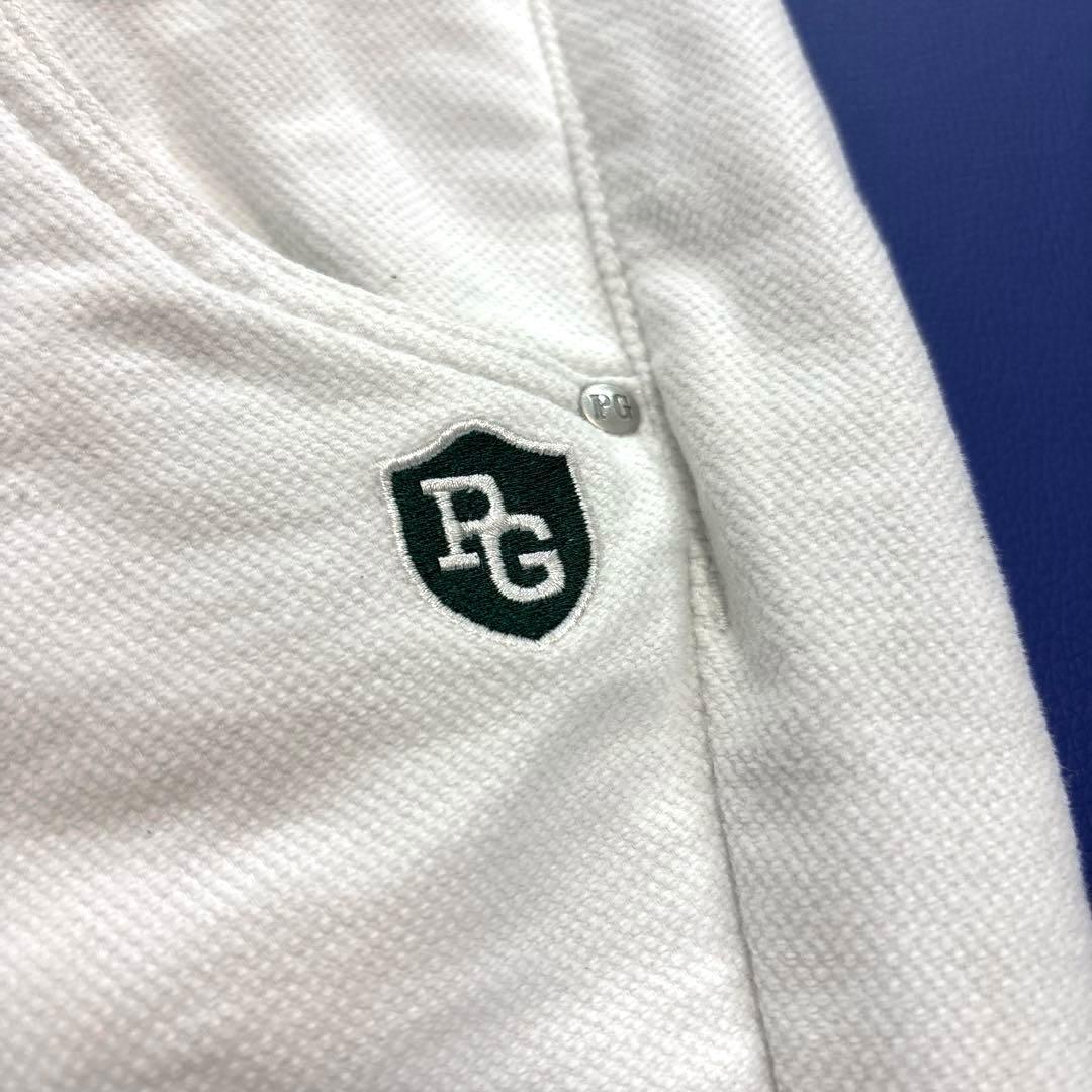パーリーゲイツ　蓄熱　ロングパンツ　0/S ホワイト　秋冬　バックロゴ　刺繍