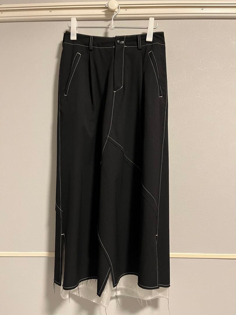 sulvam サルバム レイヤードスカートパンツ