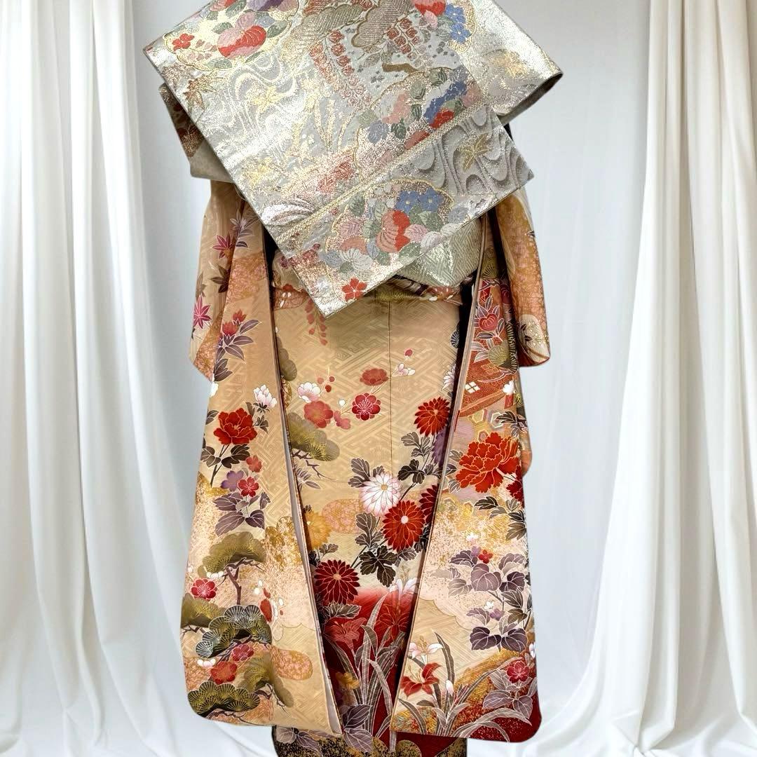 逸品 振袖8点フルセット 谷崎潤一郎の世界・落款あり　古典　金駒刺繍 成人式
