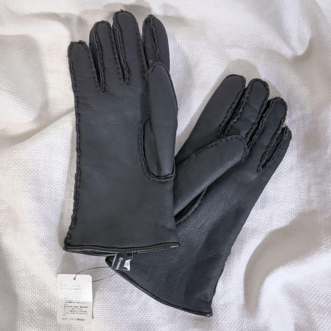 エルメネジルドゼニアErmenegildo Zegnaムートンレザーグローブ手袋