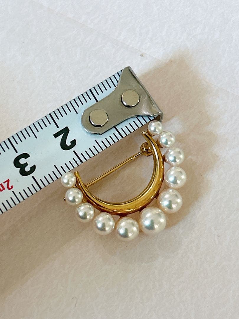 MIKIMOTO K18 パールブローチ⟡.·