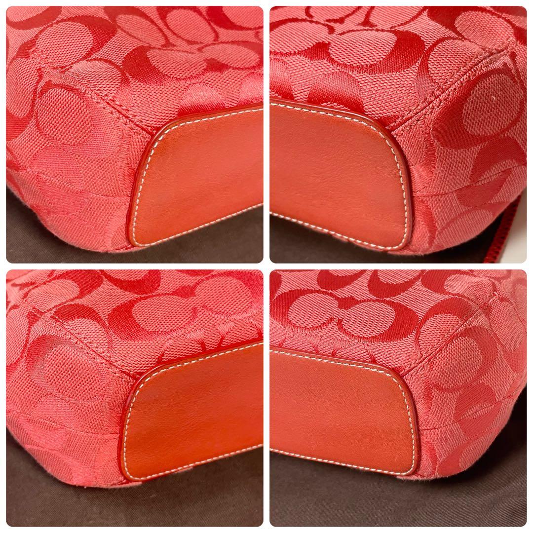 美品✨️COACH ショルダーバッグ アクセサリーポーチ スエード y2k 赤