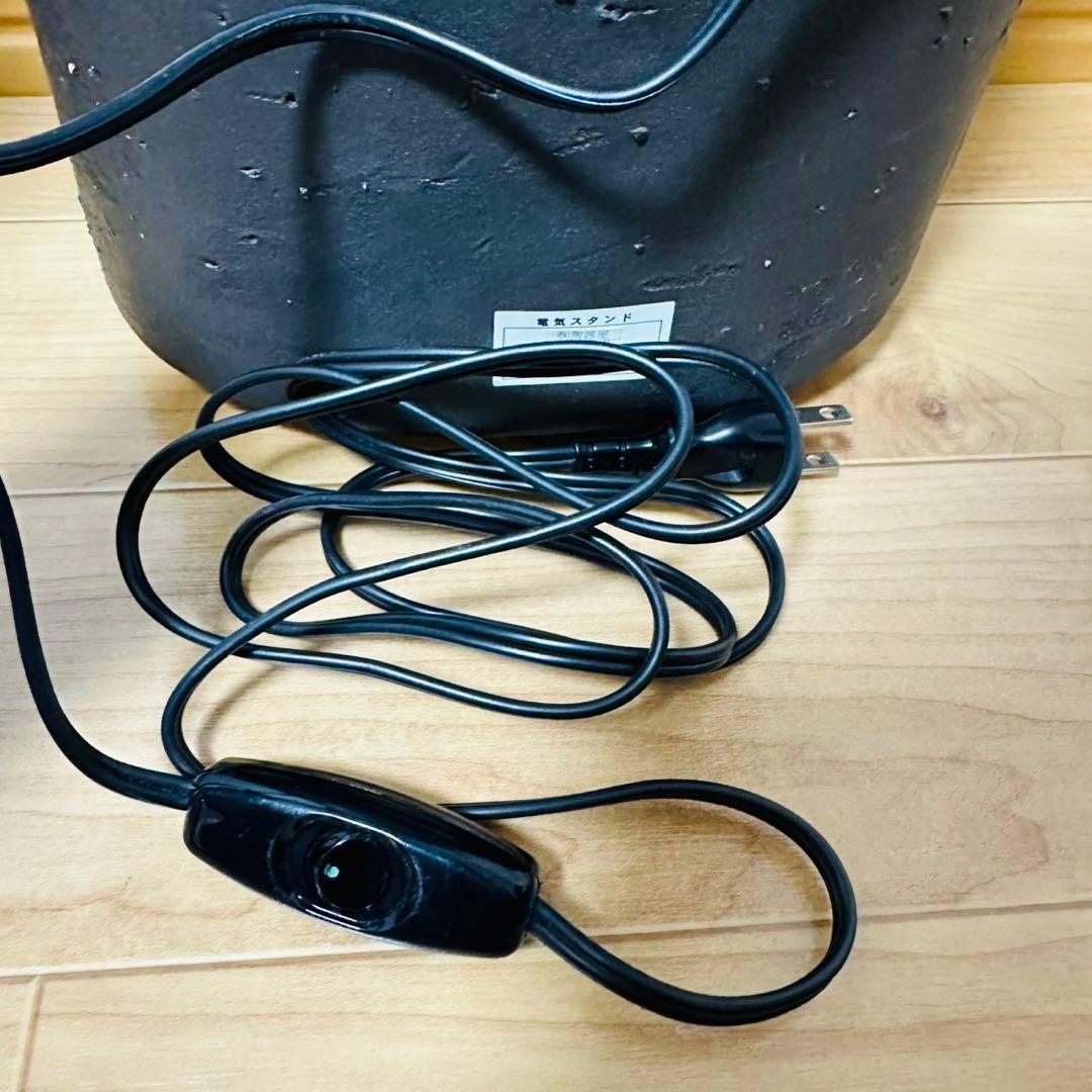 【極美品】趣あふれる 信楽焼 陶照明 フクロウ灯 枝乗りフクロウ 713