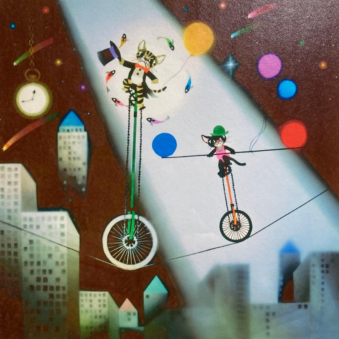 【真作保証】藤城清治「真夜中のデート」レフグラフ 直筆サイン 版画 絵画