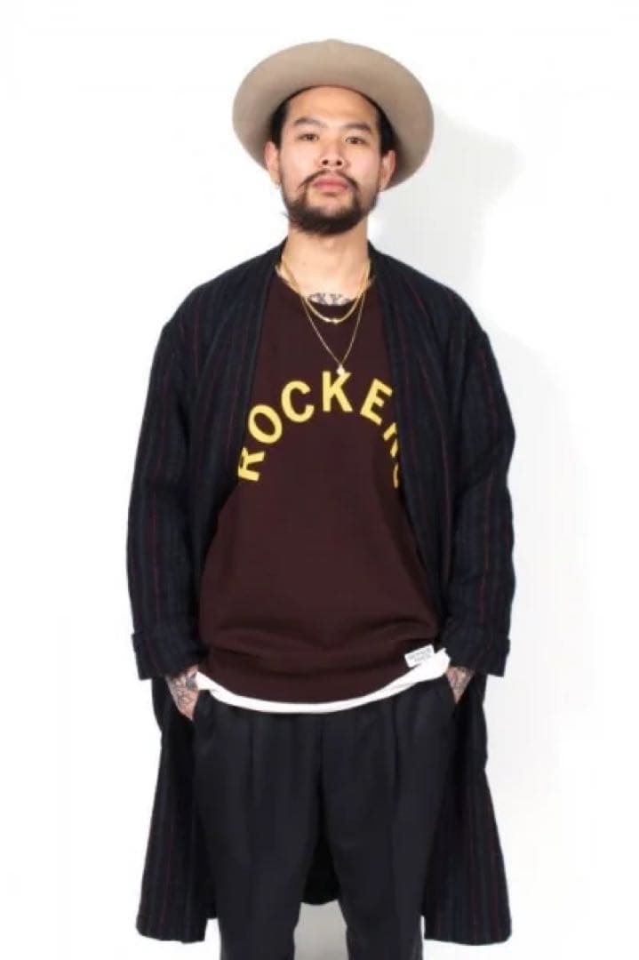 ジャケット・アウター WACKO MARIA MULTI STRIPED GOWN COAT