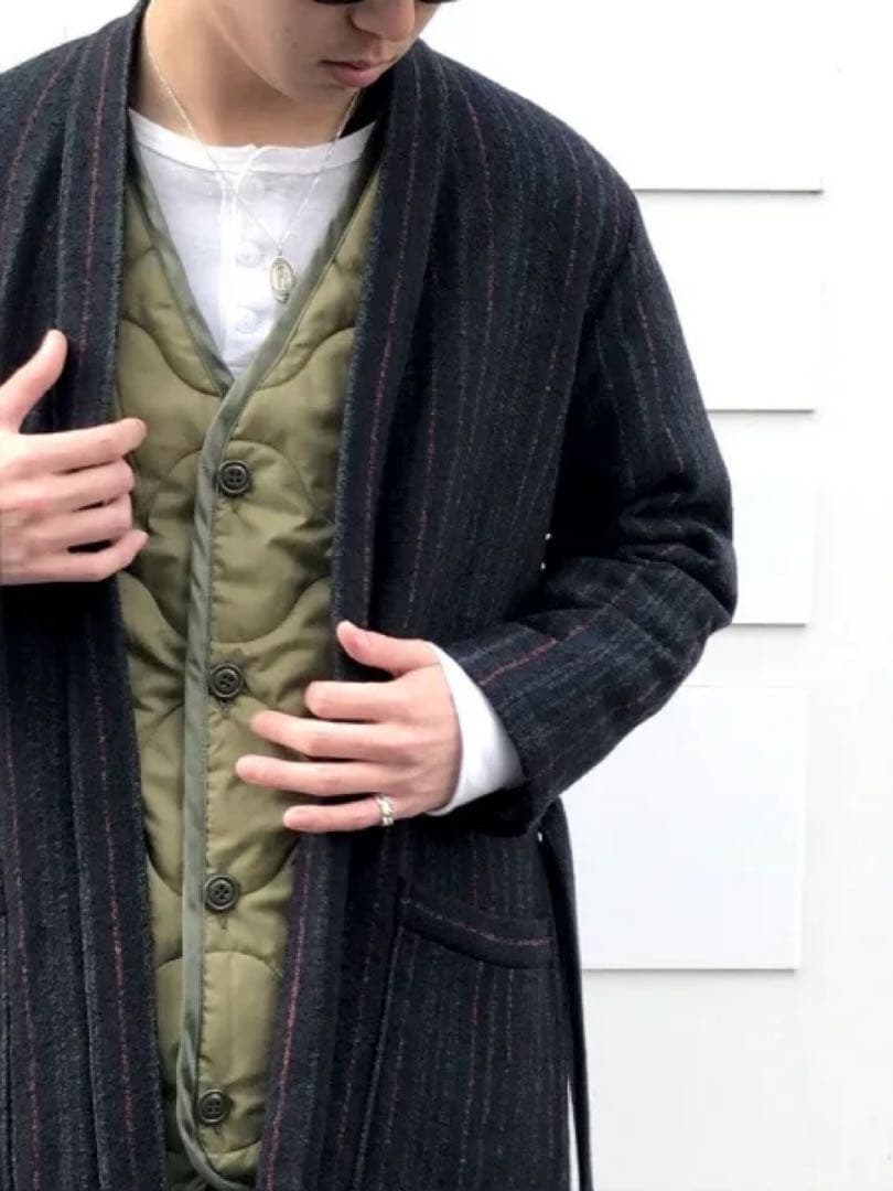 ジャケット・アウター WACKO MARIA MULTI STRIPED GOWN COAT