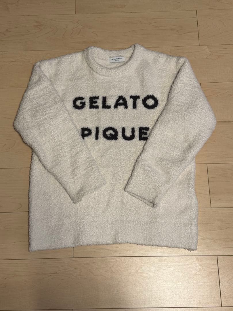 【美品】パウダーロゴジャガードプルオーバー＆ロングパンツセットメンズM