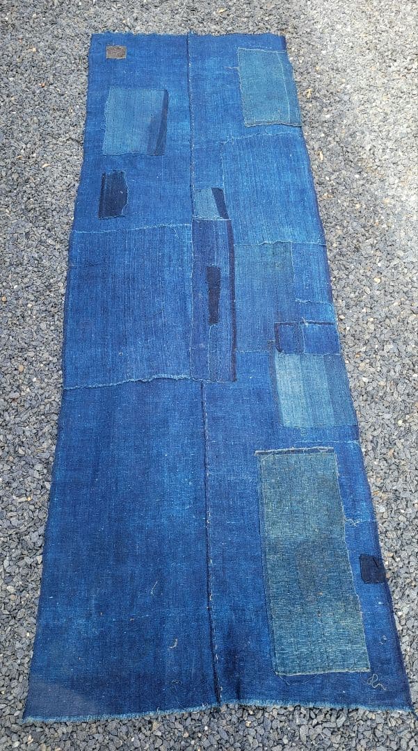 藍染 木綿 2幅 古布 生地 材料 リメイク