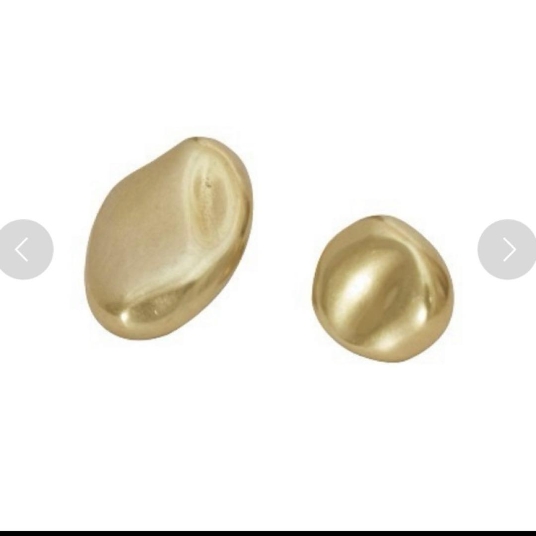 MiyAMERI ゴールド　ピアス ストーンライク　アシンメトリー　アメリ