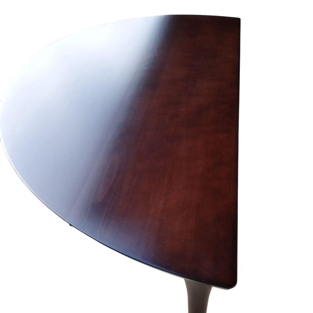 karimoku カリモク 半月 やや半円 ダイニングテーブル 食卓 ブラウン