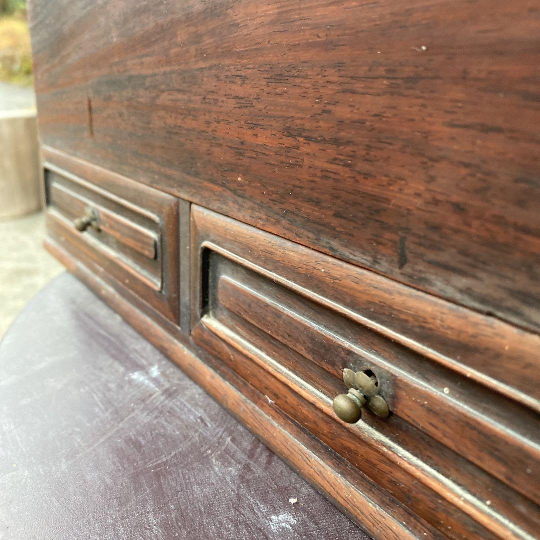 長火鉢　箱火鉢　小型　アンティーク　煙管　骨董