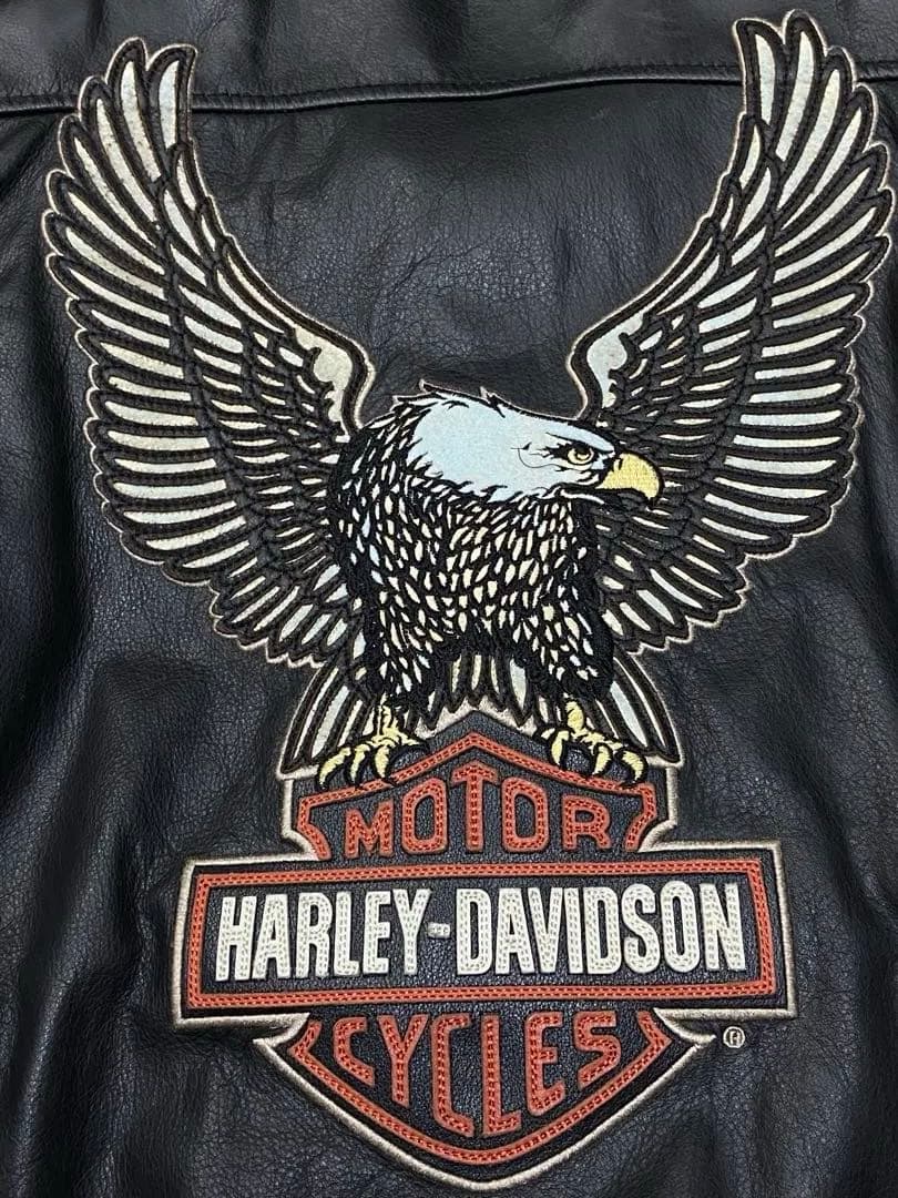 TA様 ハーレーダビッドソン シングル ライダース レザージャケット 両面刺繍