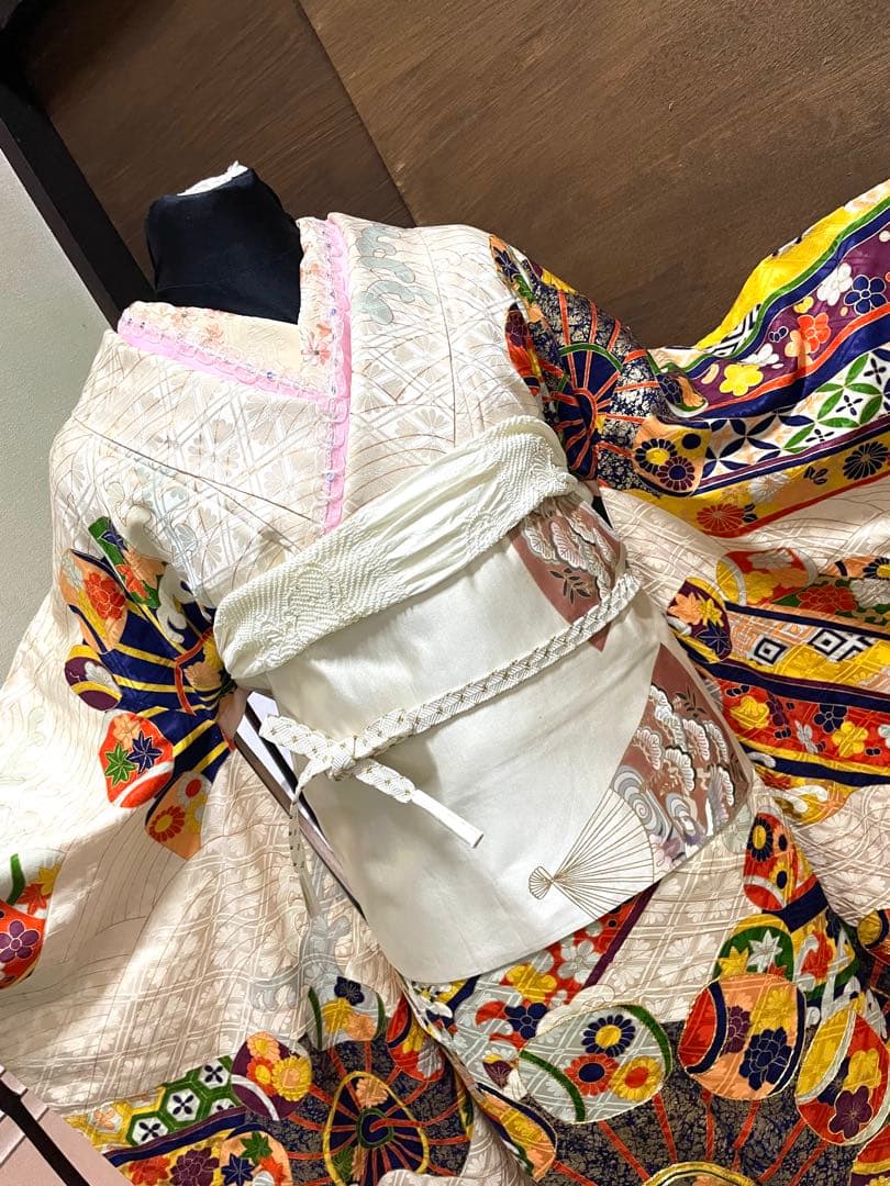 振袖 フルセット6点サイズM京友禅正絹金駒刺繍売り切り終了