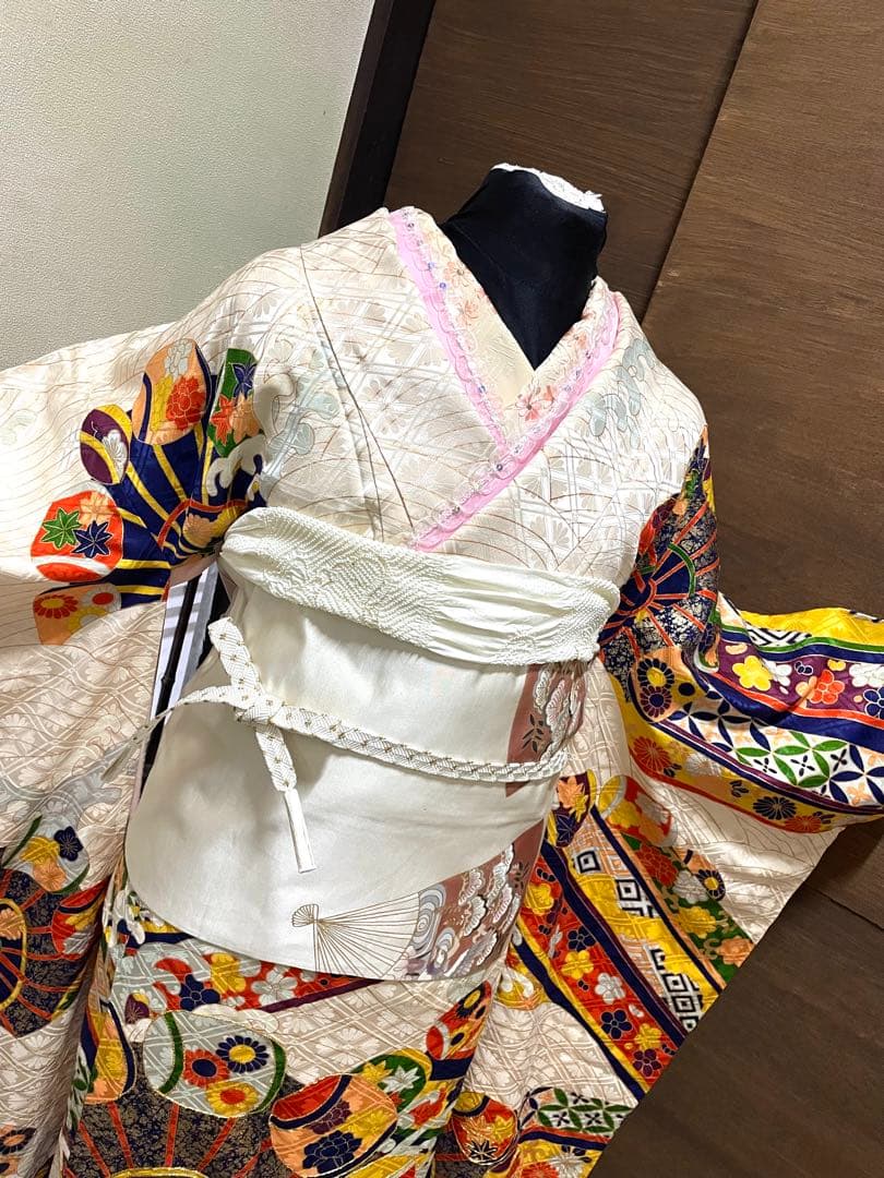 振袖 フルセット6点サイズM京友禅正絹金駒刺繍売り切り終了