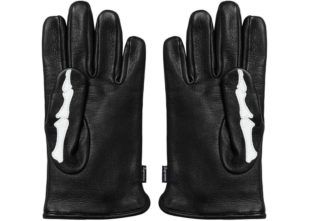Supreme Vanson Leather X-Ray グローブ 黒 骨手袋