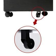 超人気！オフィスワゴン3段組立て不要 キャスター付き 鍵付き60cm Black