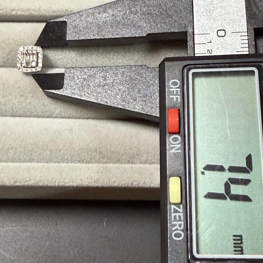 【可愛い✨】K18WGダイヤモンド ピアス0.15ct