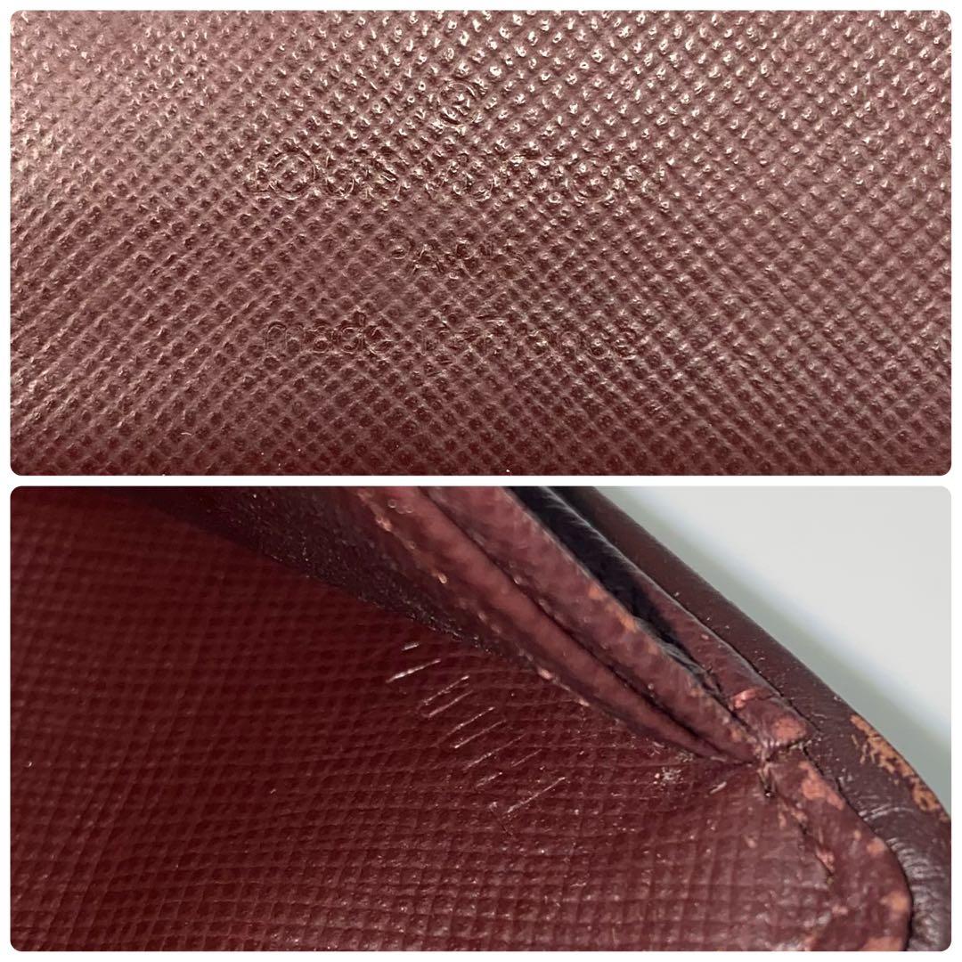 ルイヴィトン モノグラムミニ ポルトビエ カルトクレディ 三つ折り財布 チェリー