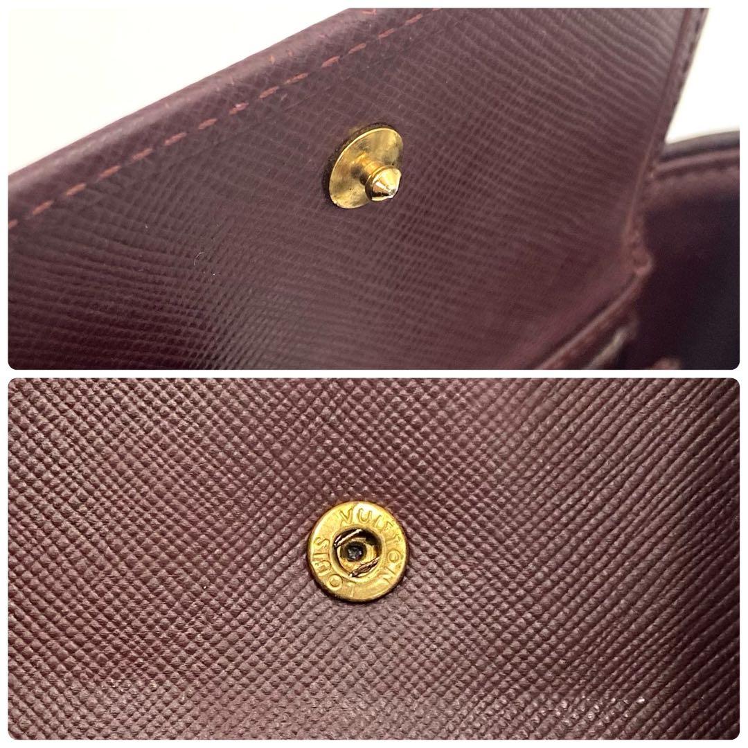 ルイヴィトン モノグラムミニ ポルトビエ カルトクレディ 三つ折り財布 チェリー