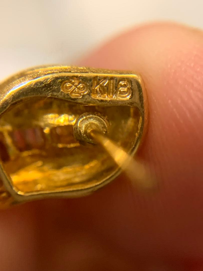 18金 K18（750） ダイヤモンド 0.15ct ピアス＆キャッチ