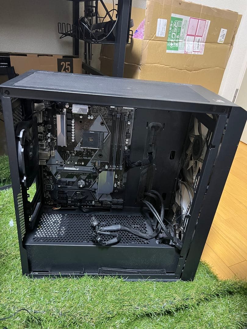 【あ】PCケース、ASUS B450マザーボード、CorsairRM850