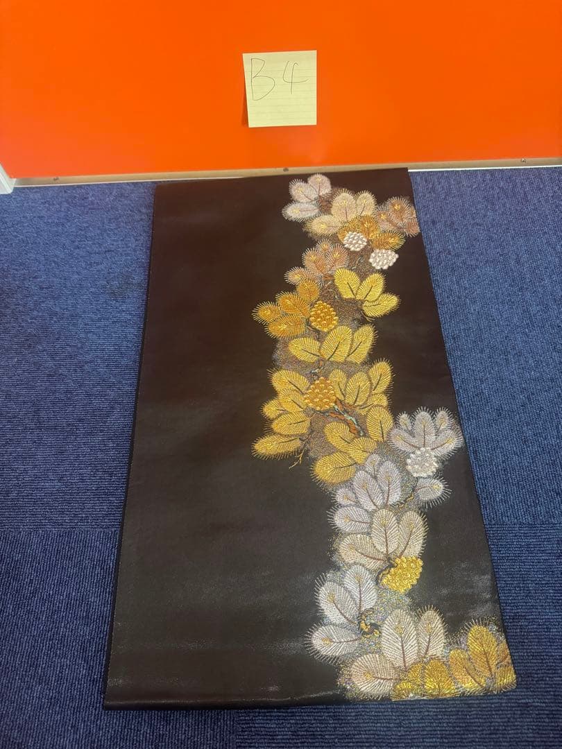 2659袋帯 古代彫金紋 西陣織 金糸　高級上質上品　約440cm 未使用