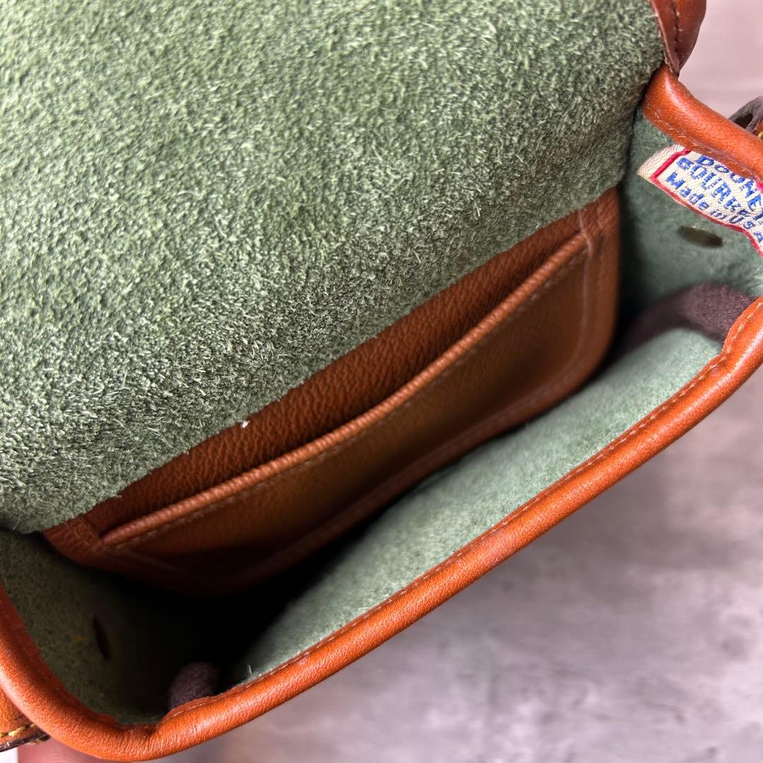 【極美品】ドゥーニー&バーク ショルダーバッグ ポシェット ビッグロゴ レザー