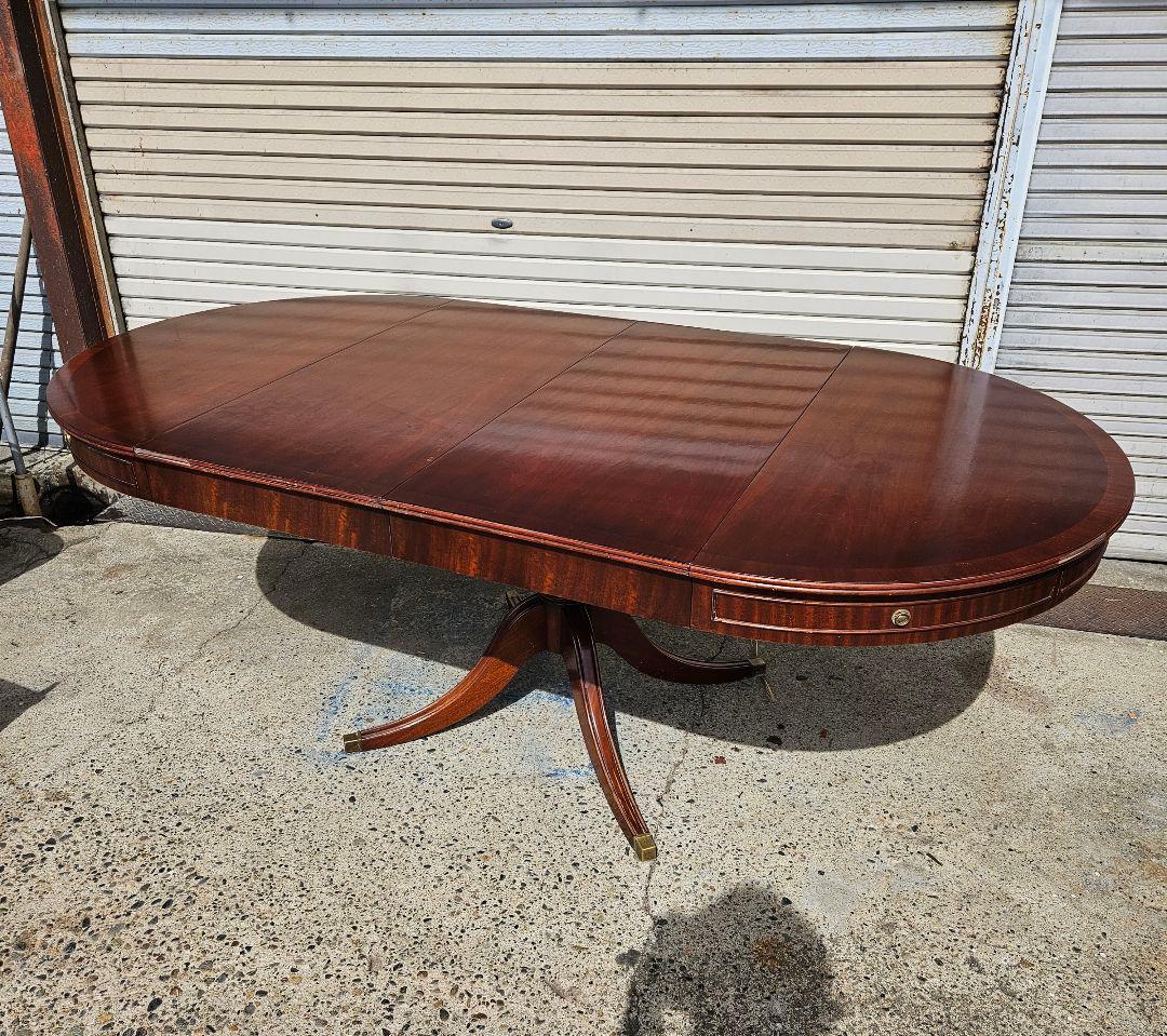 アンティーク マホガニー製 エクステンションテーブル 拡張 ドラムテーブル