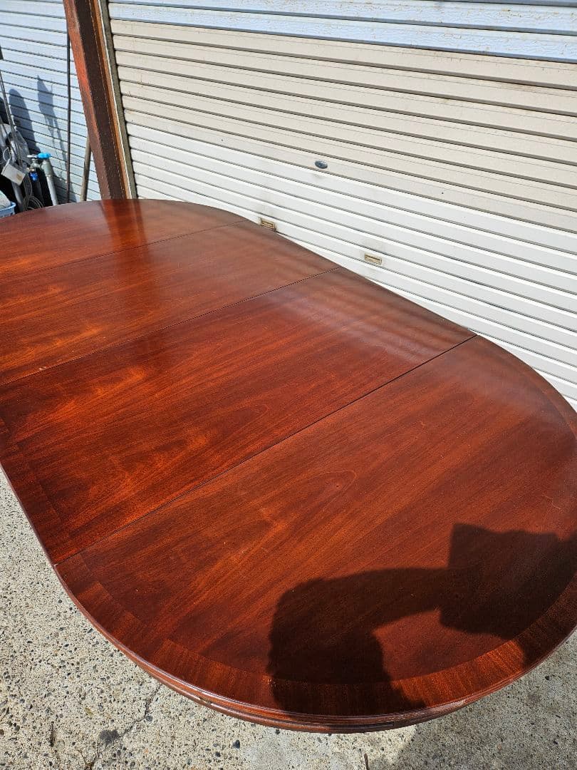 アンティーク マホガニー製 エクステンションテーブル 拡張 ドラムテーブル